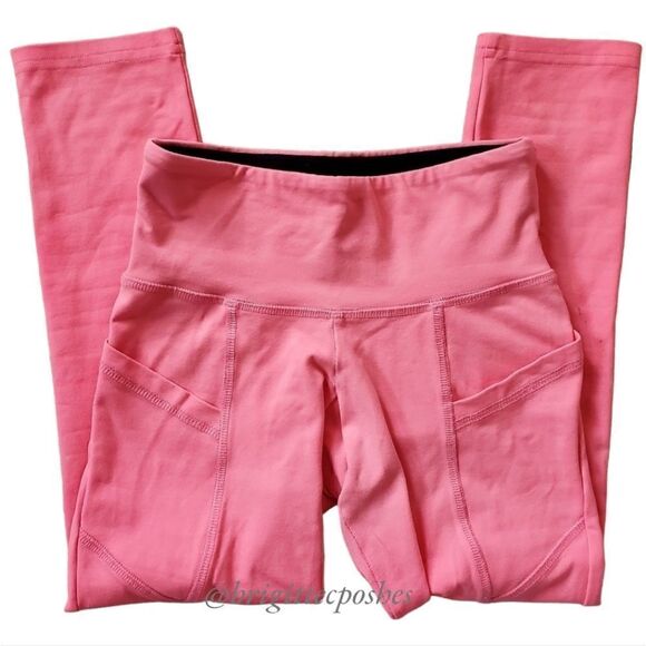 FLYWHEEL Cropped Salmon Leggings  - Picture 1 of 8